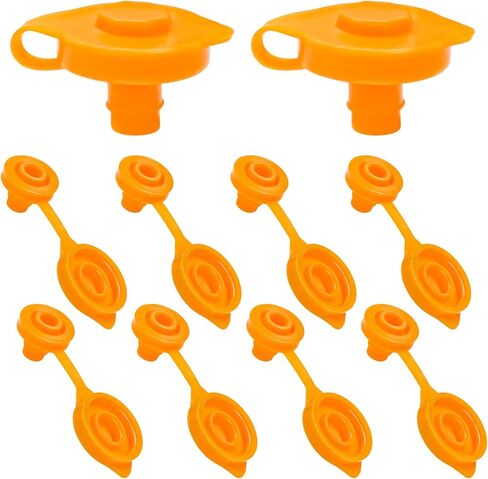 10 PCS Gas Can Vent Caps, Flexible Plastic Collar Caps Fuel Gas Jug Vents Covers Replacement, Leakproof Pour Nozzle Gasket Stopper Vent Cap for Most Cans, Car Accessories in Saudi Arabia