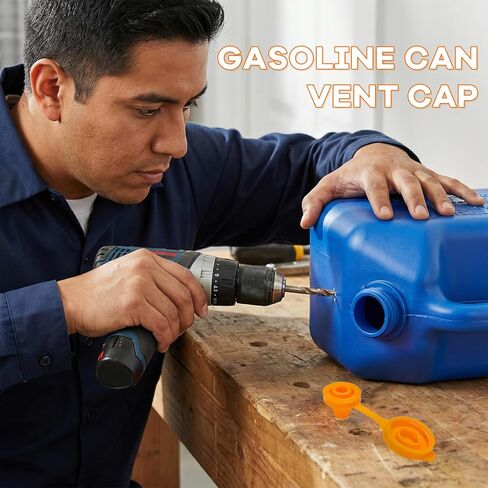 10 PCS Gas Can Vent Caps, Flexible Plastic Collar Caps Fuel Gas Jug Vents Covers Replacement, Leakproof Pour Nozzle Gasket Stopper Vent Cap for Most Cans, Car Accessories in Saudi Arabia
