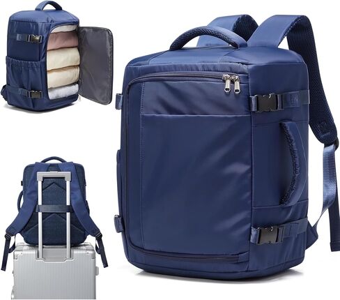 suwasp Travel Backpack for Women Men,Ryanair Backpack 40x30x20CM Airline Approved Personal Item Travel Bag, Carry On Backpack Fits 14 Inch Laptop, 180° Opening, Fits Flight Underseat, Light Purple in Saudi Arabia