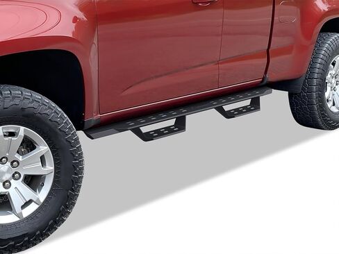 لوحات تشغيل APS Black Overland Slider Tubular Drop Steps Style Nerf Bars متوافقة مع Chevy Colorado GMC Canyon 2015-2022 Extended Cab in Kuwait