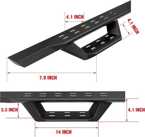 لوحات تشغيل APS Black Overland Slider Tubular Drop Steps Style Nerf Bars متوافقة مع Chevy Colorado GMC Canyon 2015-2022 Extended Cab in Kuwait