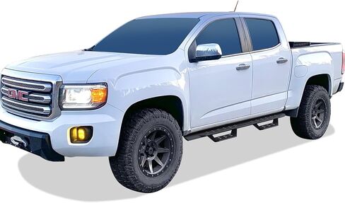لوحات تشغيل APS Black Overland Slider Tubular Drop Steps Style Nerf Bars متوافقة مع Chevy Colorado GMC Canyon 2015-2022 Extended Cab in Kuwait
