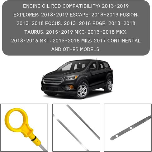 Oil Dipstick, Engine Oil Tank Dipstick Level Indicator Replaces for OEM# CJ5Z-6750-A Compatible with Ford Focus Explorer Edge Escape Fusion Taurus & Lincoln MKC MKT MKX MKZ 2.0L EcoBoost Engine in Saudi Arabia