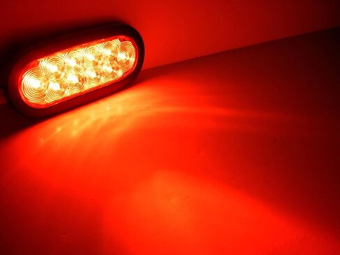 Jammy J-66-RK 6" Oval Red LED Stop Tail Turn Light Multi-Function in Kuwait