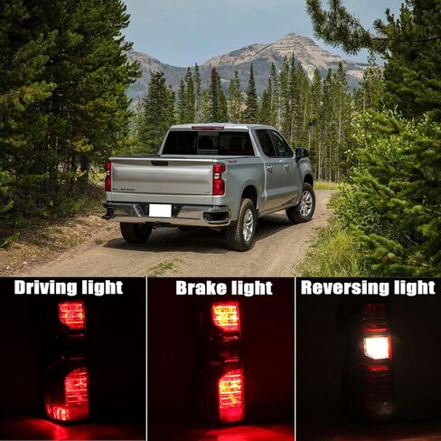 Pair Tail Light for 2019-2023 Chevy Silverado 1500 for 2020-2023 Chevrolet Silverado 2500HD 3500HD,Rear Lights Taillight Brake Lamp Reverse Light Replacement Rear Left Right Side GM2800308 GM2800308 in Kuwait