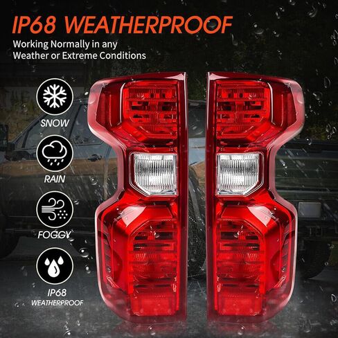 Pair Tail Light for 2019-2023 Chevy Silverado 1500 for 2020-2023 Chevrolet Silverado 2500HD 3500HD,Rear Lights Taillight Brake Lamp Reverse Light Replacement Rear Left Right Side GM2800308 GM2800308 in Kuwait