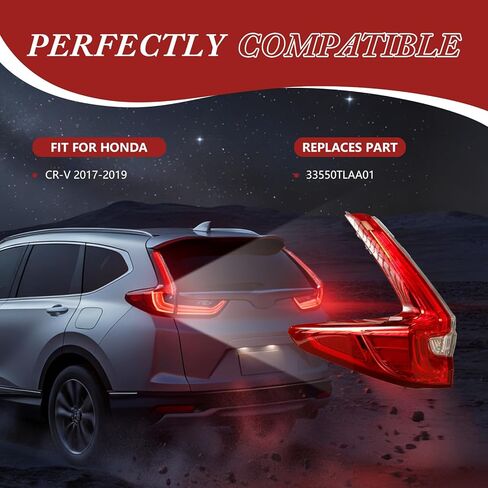 LED Left Tail Light Compatible with Honda CR-V 2017-2019 Replacement# 33550TLAA01 in Saudi Arabia