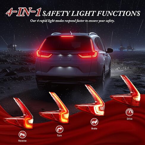 LED Left Tail Light Compatible with Honda CR-V 2017-2019 Replacement# 33550TLAA01 in Saudi Arabia