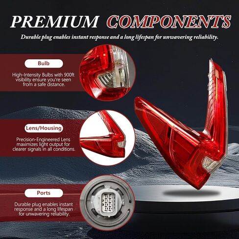 LED Left Tail Light Compatible with Honda CR-V 2017-2019 Replacement# 33550TLAA01 in Saudi Arabia