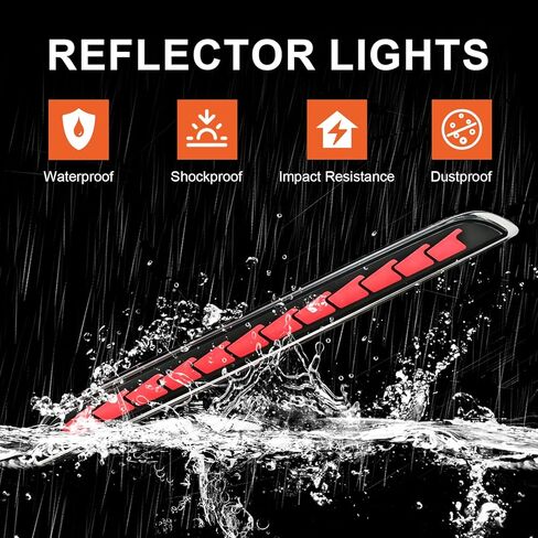 LED Rear Bumper Reflector Fog Lights Turn Signal Lights Brake Lights Tail Lights Compatible with Honda Civic 11th Gen 2022-2026 - Plug and Play in Kuwait