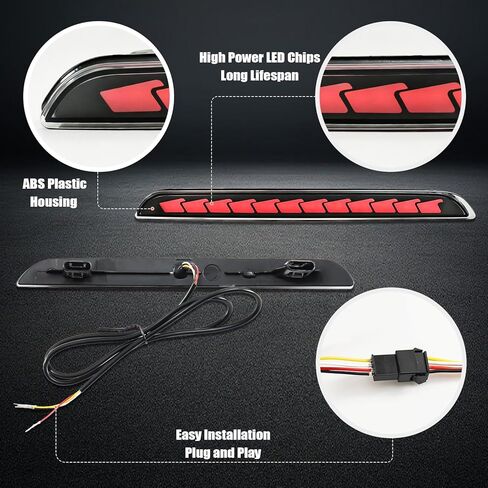 LED Rear Bumper Reflector Fog Lights Turn Signal Lights Brake Lights Tail Lights Compatible with Honda Civic 11th Gen 2022-2026 - Plug and Play in Kuwait