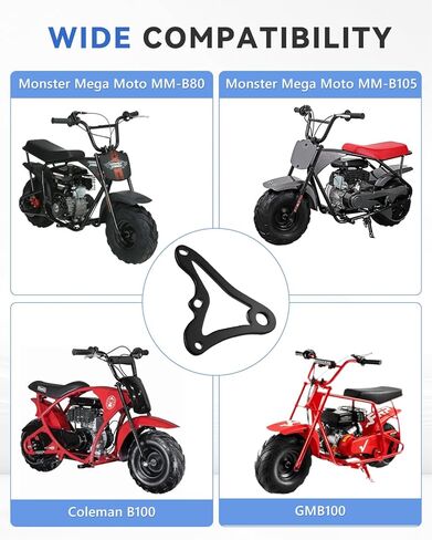 طقم دعامة فرامل الفرامل الهيدروليكية للدراجة الصغيرة لدراجة Monster Mega Moto MM-B80 80cc، MM-B105 105cc، FRP GMB100، Coleman RB100 & RT100 Mini Bike، مسمار فولاذي متين مثبت بشكل مباشر in Saudi Arabia