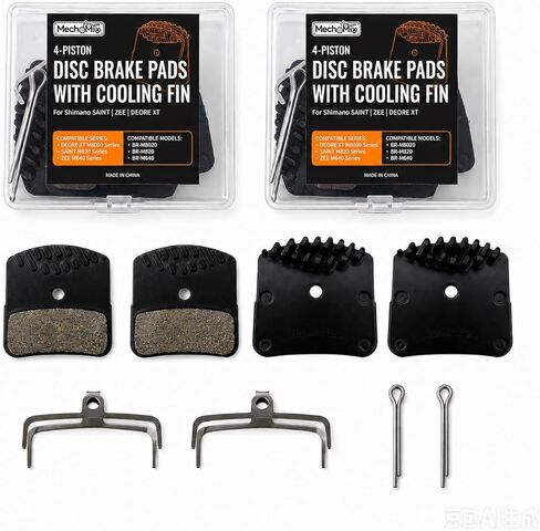 2 Pairs Hybrid Sintered Kevlar Brake Pads with Cooling Fins for Sur-Ron Light Bee X/LBX, Talaria MX4, Segway X160 X260, Compatible with Shimano H03C Saint Zee –Electric Dirt Bike Brake Pads in Saudi Arabia