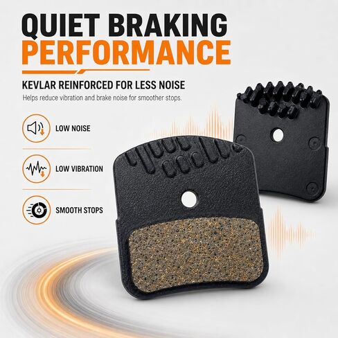 2 Pairs Hybrid Sintered Kevlar Brake Pads with Cooling Fins for Sur-Ron Light Bee X/LBX, Talaria MX4, Segway X160 X260, Compatible with Shimano H03C Saint Zee –Electric Dirt Bike Brake Pads in Saudi Arabia