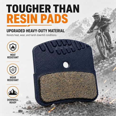 2 Pairs Hybrid Sintered Kevlar Brake Pads with Cooling Fins for Sur-Ron Light Bee X/LBX, Talaria MX4, Segway X160 X260, Compatible with Shimano H03C Saint Zee –Electric Dirt Bike Brake Pads in Saudi Arabia
