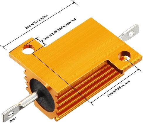 2 Pcs 25W 6Ohm Load Resistors For Car Motorcycle LED Bulbs Signal Lamp in Kuwait