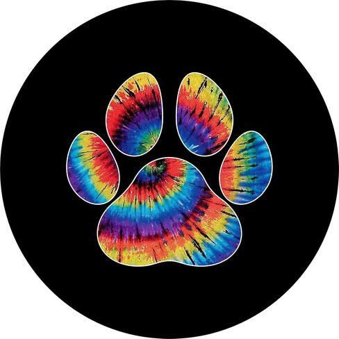 Tire Cover Central Pet Paws Tie Dye Spare tire Cover (Select tire Size/Back up Camera Option in MENU) in Saudi Arabia