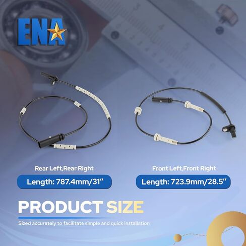 ENA Front & Rear ABS Wheel Speed Sensor Left & Right Compatible with BMW 320i xDrive 328d xDrive 328i GT xDrive 330i GT xDrive 335i GT xDrive 2013 2014 2015 Replacement for ALS3509 ALS3507 Pack of 4 in Kuwait