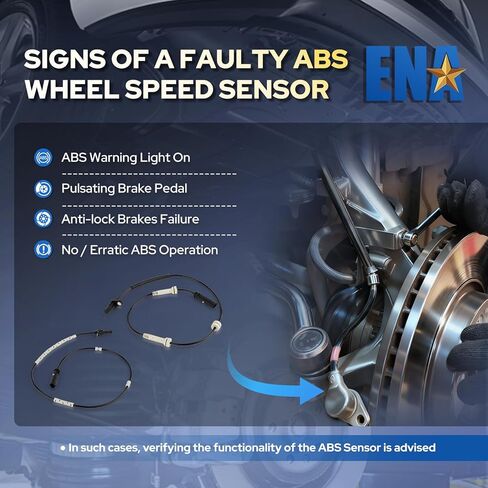 ENA Front & Rear ABS Wheel Speed Sensor Left & Right Compatible with BMW 320i xDrive 328d xDrive 328i GT xDrive 330i GT xDrive 335i GT xDrive 2013 2014 2015 Replacement for ALS3509 ALS3507 Pack of 4 in Kuwait