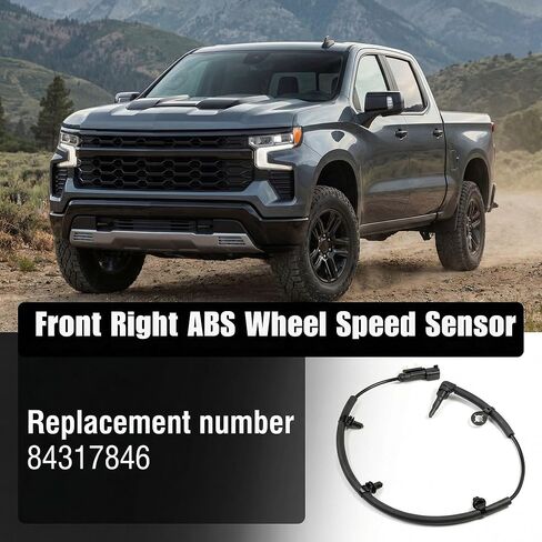 Front Right ABS Wheel Speed Sensor for Chevrolet Silverado 1500 2020-2024 / Tahoe Suburban 2021-2024 for GMC Yukon 2021-2024 | OE Replacement 84317846 85558770 | Anti-Lock Brake System | 1 Pack in Kuwait