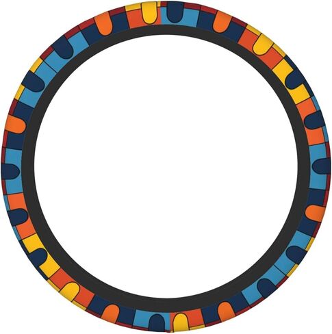 Autism Awareness Puzzle 15 Inch Universal Steering Wheel Covers, Anti Slip Sweat Absorption Elasticity Car Accessories Steering Wheel Protector,Applicable to All Cars in Kuwait