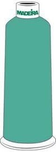 Madeira Rayon Embroidery Thread 5500yd Cone BLUE GREEN Color: 1046 in Kuwait