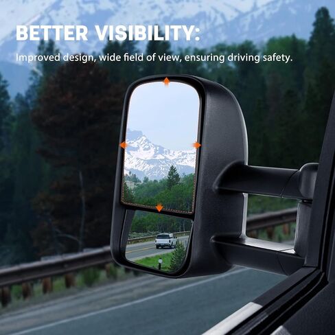 Side Mirror Replacement Glass Fit for 1988-1998 for Chevy for GMC C1500 K1500 1999-2017 for Chevy for GMC Silverado Left Side Upper Flat Glass With Adhesives in Saudi Arabia