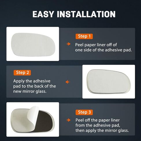 Side Mirror Replacement Glass Fit for 1988-1998 for Chevy for GMC C1500 K1500 1999-2017 for Chevy for GMC Silverado Left Side Upper Flat Glass With Adhesives in Saudi Arabia