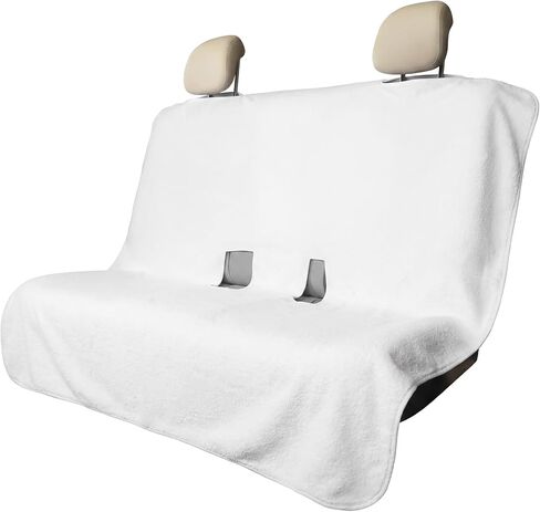 HunnmingRe Towel Back Seat Cover for Car, Truck, Van & SUV, 57" x 59" Microfiber Rear Bench Seat Cover Breathable Waterproof, Machine Washable, Seats Protector for Dog, Pets, Sweat(Black) in Kuwait