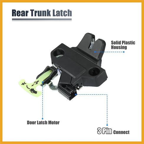 Rear Door Liftgate Tailgate Lock Trunk Latch Actuator Assembly for Toyota Corolla 2009-2013 Replace of 64600-02040 6460002040 Luggage Compartment Lock Replacement in Kuwait
