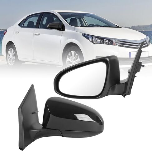 JDMSPEED Right Passenger Side View Door Mirror Compatible with 2014-2019 Toyota Corolla with Power Glass Manual Folding Heated Turn Signal Light White(7Pin) in Kuwait