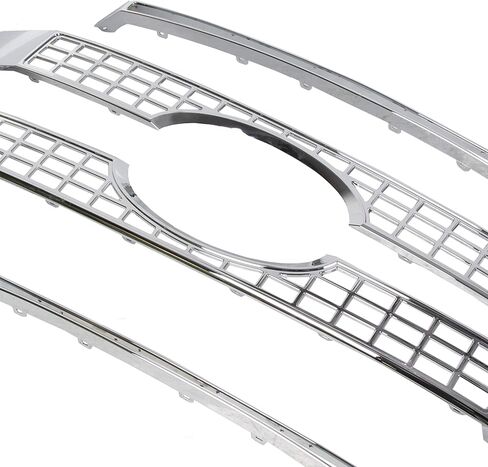 ALMULOO Front Bumper Grille Grill Compatible with 2017-2019 Ford F250 F350 F450 F550 Super Duty Platinum Style Chrome Grill Overlay Cover in Kuwait