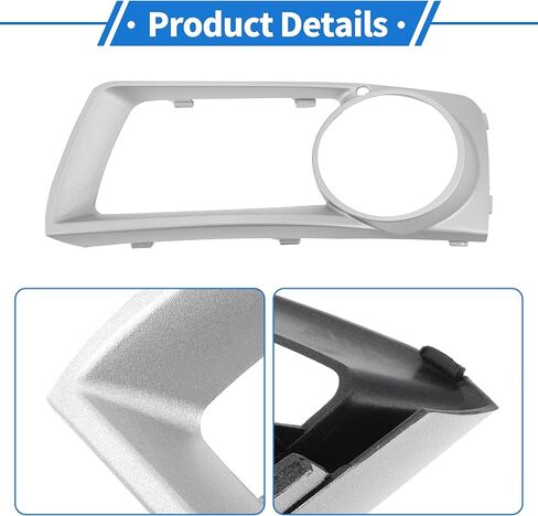 Fog Light Grill Front Lower Bumper Fog Light Cover Inserts No.51117312595 for BMW X6 2012-2014 Silver Tone ABS 1 Pc Front Left Car in Kuwait