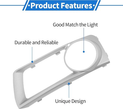 Fog Light Grill Front Lower Bumper Fog Light Cover Inserts No.51117312595 for BMW X6 2012-2014 Silver Tone ABS 1 Pc Front Left Car in Kuwait