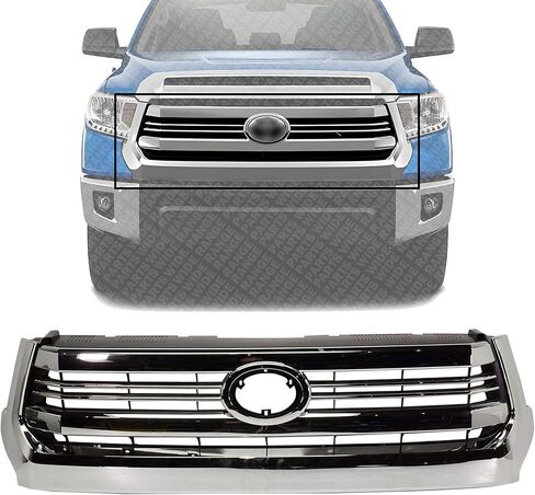 Front Grille Assembly Chrome Shell And Insert Plastic Direct Replacement Compatible With 2016-2017 Toyota Tundra TO1200431 531000C280 in Saudi Arabia