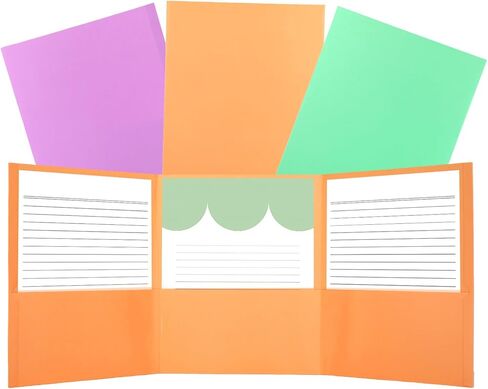 6 Pcs Multi Tri-Fold 3-Pocket Folders, 3 Prong Folders with Pockets, Cute Paper Folder Waterproof Macaron, Letter Size Plastic Holds Folder Bulk for School Office College Home Supplies(Pastel) in Saudi Arabia