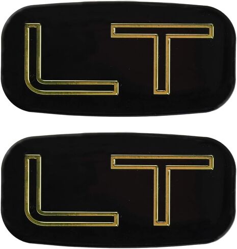 Pair Set LT Emblems 3D Badge Sticker Nameplate Compatible with 99-07 15036136 Chevrolet Silverado Suburban Tahoe Chevy GM (Chrome) in Saudi Arabia