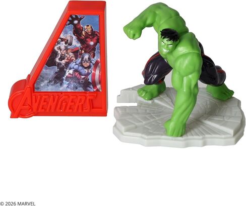 أعجوبة المنتقمون سحق! تضيء كعكة توبر | ديكور جاهز للاستخدام يضم Marvel's Hulk وIron Man وCaptain America وThor - البطاريات متضمنة in Kuwait