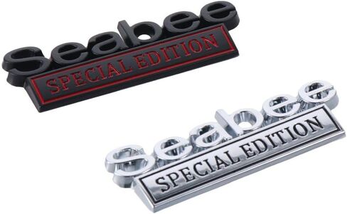 BYOBYO 2PCS Seabee Edition Emblem 3D Metal Car Decals, 3D Letters Style Car Badge Sticker Adhesive Fender Tailgate Logo Bumper Badge Decal Decorations Car Accessories in Kuwait