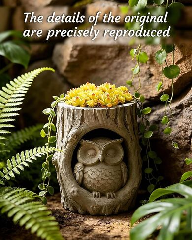 Owl Silicone Candle Holder Mold, Wood Shape Resin Storage Jar Molds, Succulent Planter Pot, Jewelry Trinket Makeup Holder, Epoxy Resin & Concrete Cement Mold for DIY Home Decor in Saudi Arabia