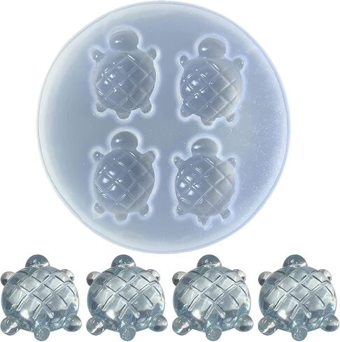 Mini Turtle Silicone Resin Mold 3D Cute Ocean Animal Theme Epoxy Casting Mold for DIY Micro Resin Dollhouse Fairy Garden Miniatures Landscape Tiny Things Decorfor Art Jewelry Making in Kuwait