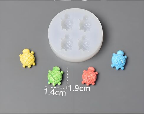 Mini Turtle Silicone Resin Mold 3D Cute Ocean Animal Theme Epoxy Casting Mold for DIY Micro Resin Dollhouse Fairy Garden Miniatures Landscape Tiny Things Decorfor Art Jewelry Making in Kuwait