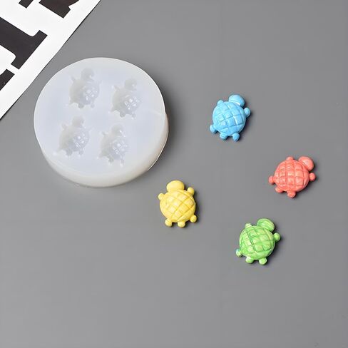 Mini Turtle Silicone Resin Mold 3D Cute Ocean Animal Theme Epoxy Casting Mold for DIY Micro Resin Dollhouse Fairy Garden Miniatures Landscape Tiny Things Decorfor Art Jewelry Making in Kuwait