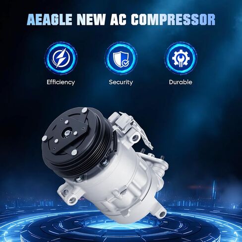 AEagle AC Compressor with Clutch Air Conditioning Fit for 2013-2019 Cadillac ATS 2.0L, for 2013-2016 Cadillac ATS 2.5L, for 2014-2019 Cadillac CTS 2.0L, for 2016-2022 Chevrolet Camaro 2.0L in Kuwait