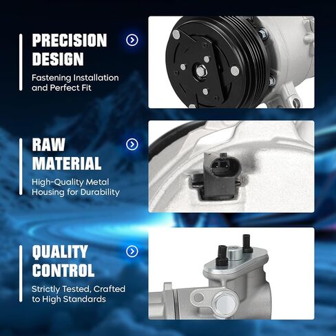 AEagle AC Compressor with Clutch Air Conditioning Fit for 2013-2019 Cadillac ATS 2.0L, for 2013-2016 Cadillac ATS 2.5L, for 2014-2019 Cadillac CTS 2.0L, for 2016-2022 Chevrolet Camaro 2.0L in Kuwait