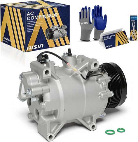 AISIN AFTERMARKET ACCH-00101 Air Conditioner AC Compressor - Compatible with Honda CRV 2015-2016, Acura ILX 2016-2018 - with 7-Pulley Groove, with Clutch in Kuwait