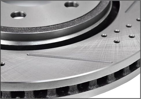 Front and Rear Drilled Slotted Rotors & Ceramic Brake Pads replacement for 2006-2018 Dodge Ram 1500 5 Lug Models & 2007-2009 Dodge Durango Chrysler Aspen in Kuwait
