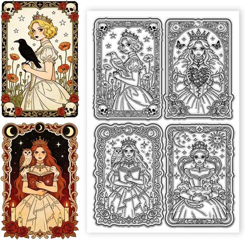 Highland Cattle Pattern Clear Stamps Flowers Pattern Silicone Stamp Seal Transparent Stamps for DIY Scrapbooking and Card Making Paper Craft Decor, 6.3x4.3 Inch in Saudi Arabia