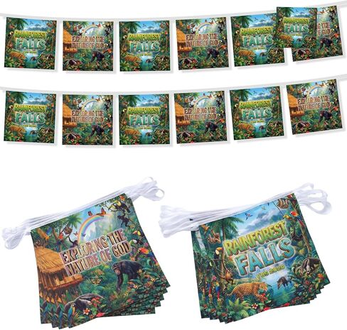 20 قطعة 2026 Vbs زينة The Lord is My Shepherd String Flags 21.65 قدم لافتة الكنيسة لقضاء العطلات ومدرسة الكتاب المقدس والفصول الدراسية ومدرسة الأحد 2026 أنشطة مسيحية in Kuwait