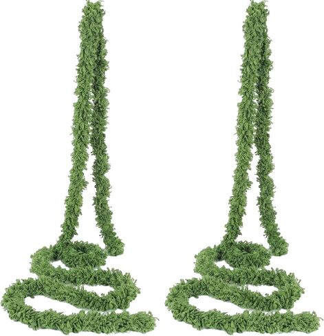 XunYee 2 Pack 11.8 FT Fake Moss Garland Floral Mossvine Garland Decorative Hanging Moss Rope Bendable Greenery for Climbing Reptiles Tank Accessories DIY Crafts Home Wedding Garden Decoration in Kuwait